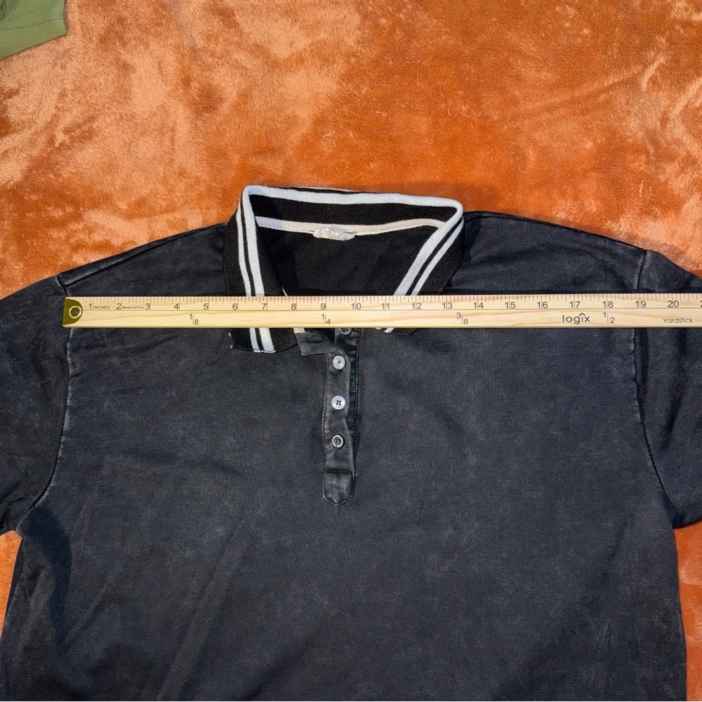 POL Classic Black Acid Wash Polo Dress - Women's Size Medium - Picture 6 of 9